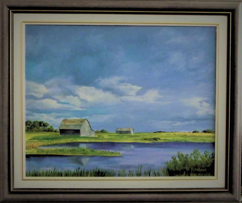 Acrylic, framed, 21"x25",  A SPRING RAIN IS COMING, $425, by msmiskocreations.commsmisko@yahoo.ca
