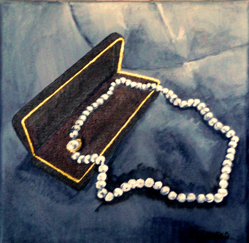 Acrylic on canvas, unframed, 8"x8", A STRING OF PEARLS,$60, by msmiskocreations.com
msmisko@yahoo.ca
SOLD