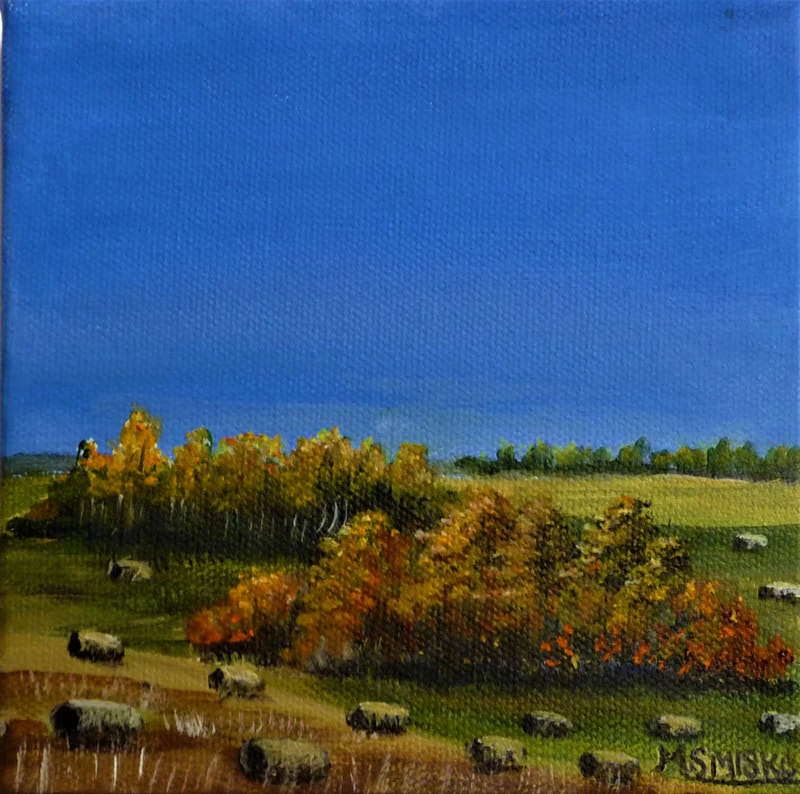 Sold- Acrylic on canvas, 6"x6" unframed, AUTUMN NIGHT#2, $60,by msmiskocreations.com
msmisko@yahoo.ca 