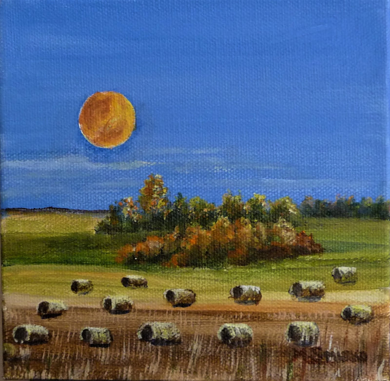 Sold-Acrylic on canvas, 6"x6" unframed, AUTUMN NIGHT#1, $60, by msmiskocreations.com
msmisko@yahoo.ca