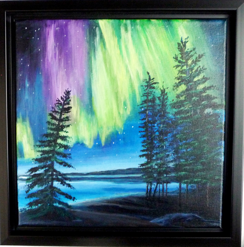 Acrylic, Framed, 14"x14", DANCING LIGHTS, $200, by
msmiskocreations.com
msmisko@yahoo.ca