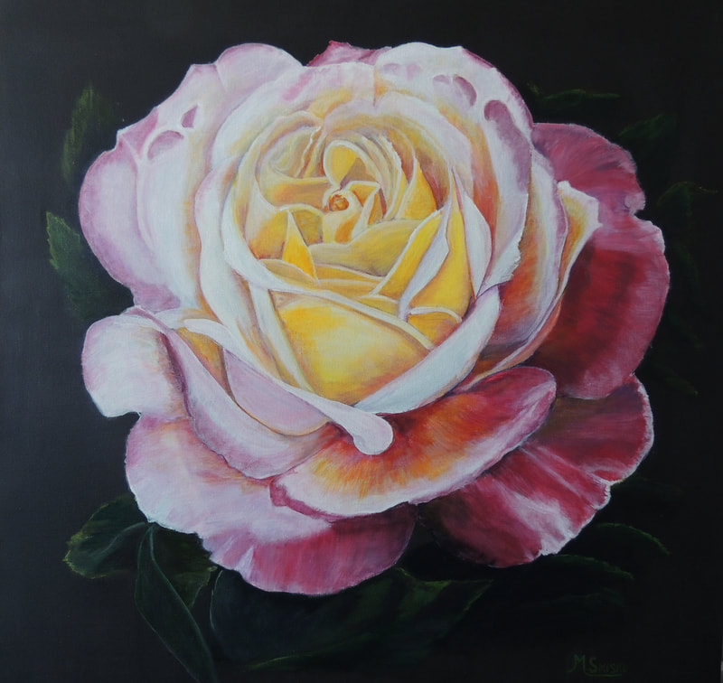Acrylic on Canvas, Framed, 26"x26", 
LOVE AND PEACE, $525, by
msmiskocreations.com
msmisko@yahoo.ca