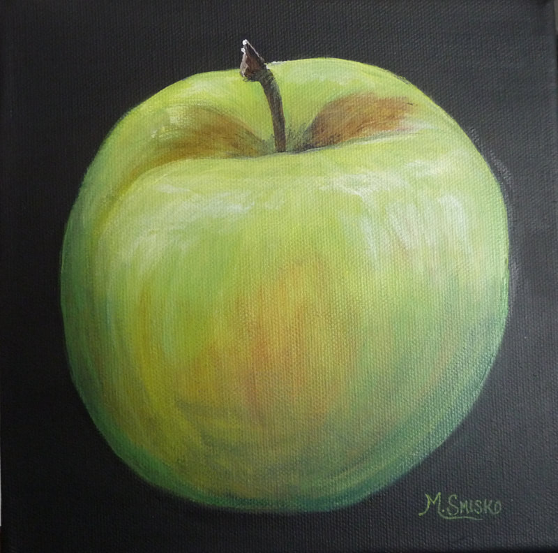 Acrylic on canvas, Unframed, 8"x8", 
THE GRANNY, $60,by
msmiskocreations.com
msmisko@yahoo.ca
